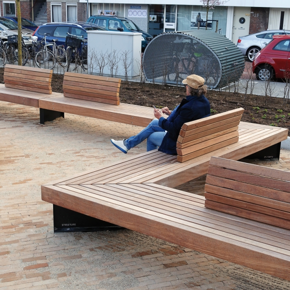 Solid Serif Benches Streetlife
